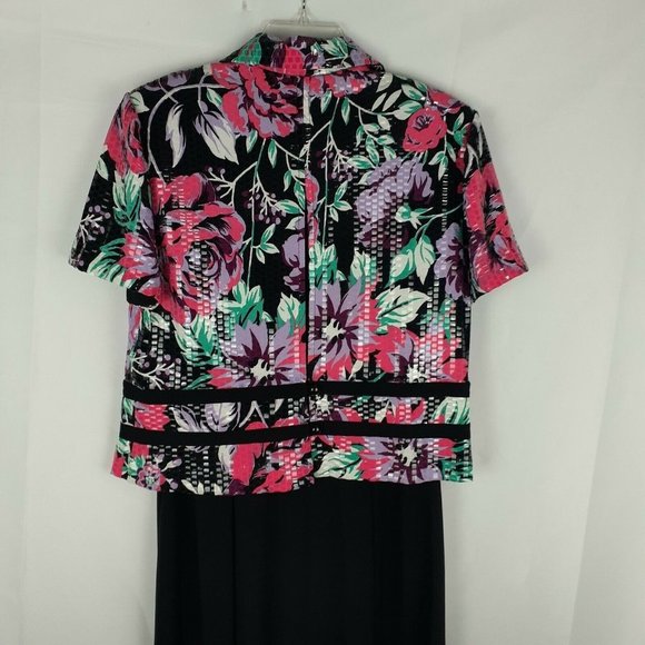 K Petite Collection Black Secretary Dress with Blazer ~ Sz 10P ~ Knee Length - Picture 6 of 12